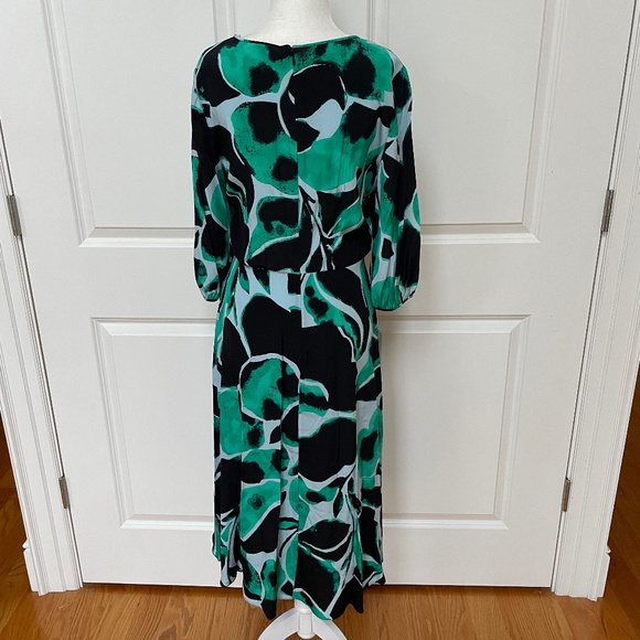 Bliss Gathered Printed Silk Crepe De Chine Midi Dress from DIANE VON FURSTENBERG - Picture 7 of 10